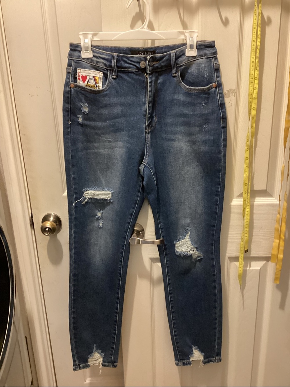 Judy Blue Medium Wash Distressed High-Rise Skinny Jeans